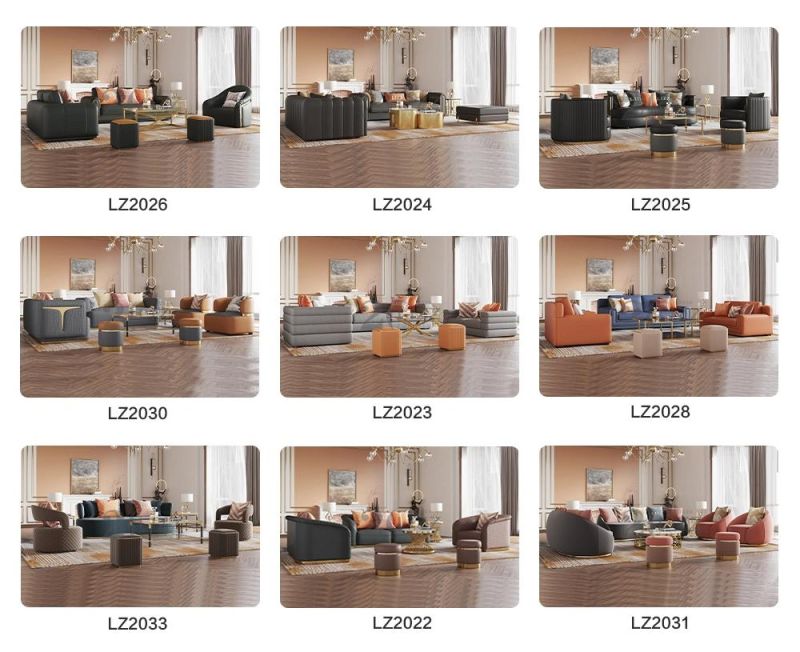 Modern Latest Design Sofa Set Dubai Luxury Velvet Fabric Sofa for Living Room