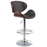 Dining Room Bar Office PU Leather Plywood Chair with Casters