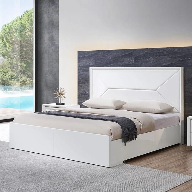 Nova Modern Home Furniture Pure White Bedroom Set with 3 Pieces