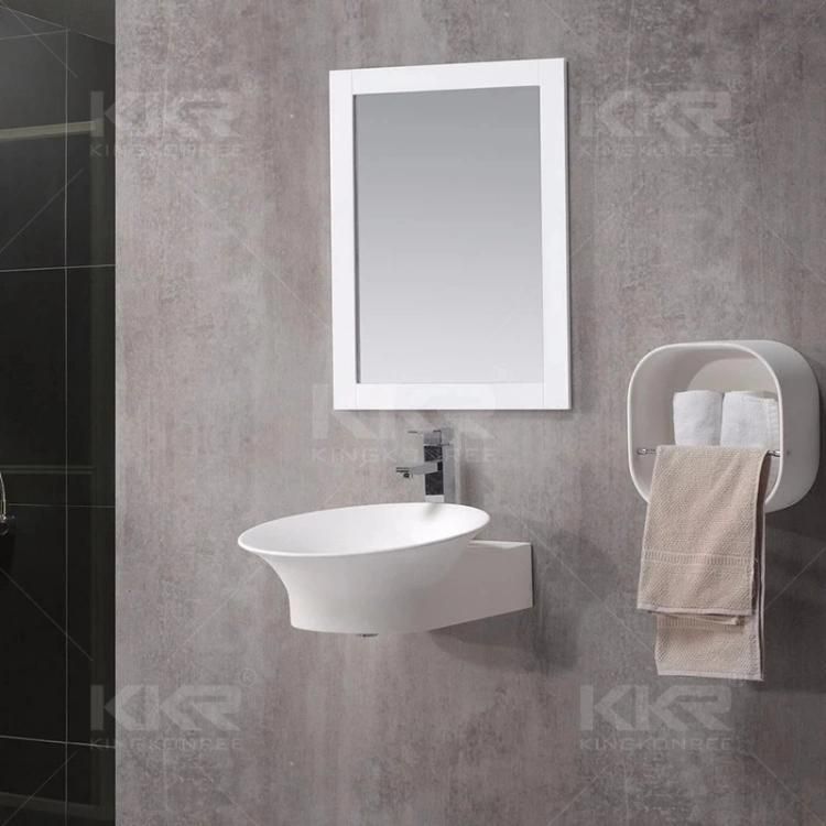 Wall Floating Resin Stone Material Easy Maintaince Shampoo Towel Shelf