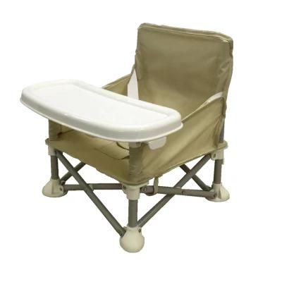 Children&prime;s Baby Dining Chair Foldable Seat with Tray and Bag Outdoor Baby Seat Portable Seat for Home and Travel