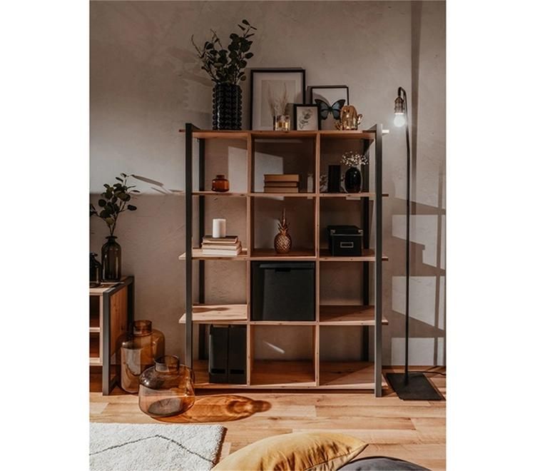 Modern Simple Design Wooden 3 Level Bookshelf for Office Room Bookcase