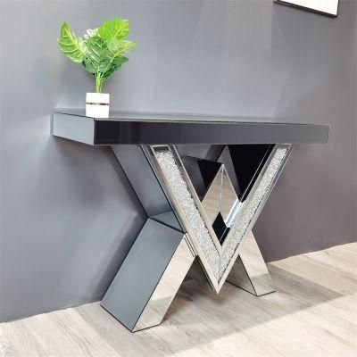 Brand New Silver Mirror Modern Furniture Console Table Mirrored Set