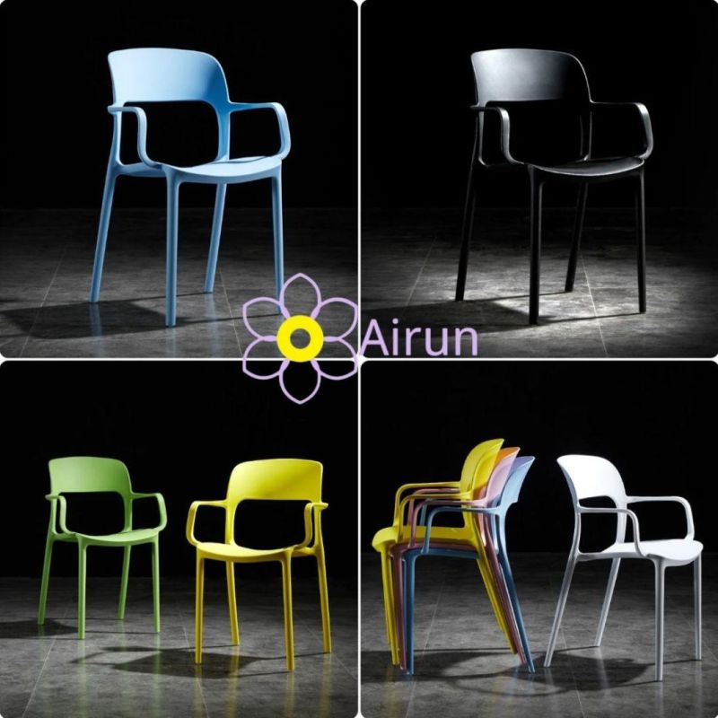 China Household Furniture Factory Wholesale Stackable Dining Room Full PP Plastic Chair