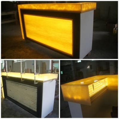RGB LED Translucent Bar Countertop Furniture Acrylic Bar Counter for Sale