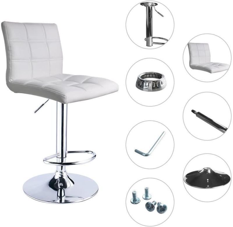 Modern New Design Leather Seat Metal Bar Chair Kitchen Bar Stools