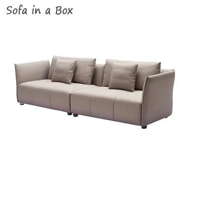 Modern Royal Luxury Detachable Kd Sofa Living Room Fabric 3 Seater Curved Modular Home Furniture