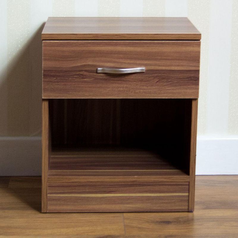Wooden Panels Material One Drawer Bedside Chest for Bedroom Furniture