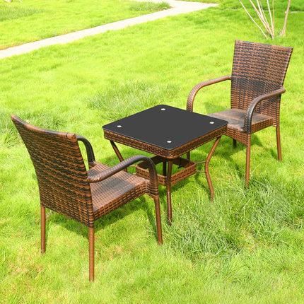 Outdoor Table and Chair Courtyard Garden Table Stool Outdoor Outdoor Leisure Table Combination Balcony Small Round Table Modern and Simple