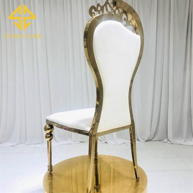 Manufacturers Direct Customized Stainless Steel Personalized Armchairs Wedding Banquet Dining Chairs Luxury Hotel Stools