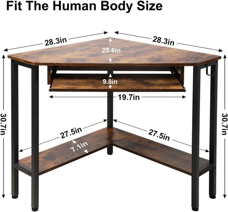 Corner Table Computer Desk for Home