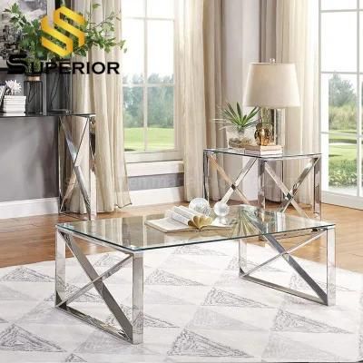2020 Modern Style Hot Sale Glass Top Coffee Tea Table for Home