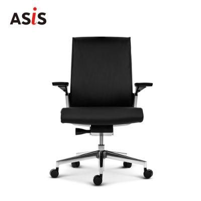 Asis Match MID Back Office Leather Chair Swivel Modern and Hot Sell High Quality Popular Mesh Office Furniture