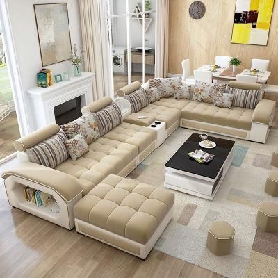 Contemporary Leather Sofa Set L Shaped Sectional Sofa