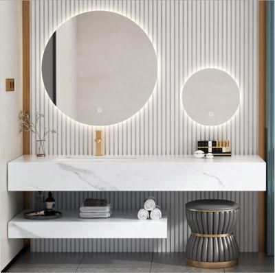 Modern Simple Bathroom Cabinet Combination Light Luxury Rock Plate Integrated Basin Wash Basin Cabinet Bathroom Washstand Bathroom