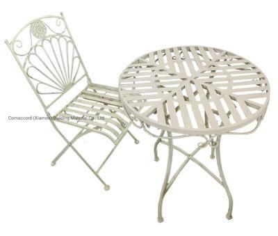 Garden Modern Stylish furniture Outdoor Iron 1 Table + 2 Chairs Combination