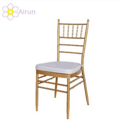 Factory Wholesale Quality Event Banquet Wedding Stacking Chiavari Tiffany Bamboo Chair with Cushion