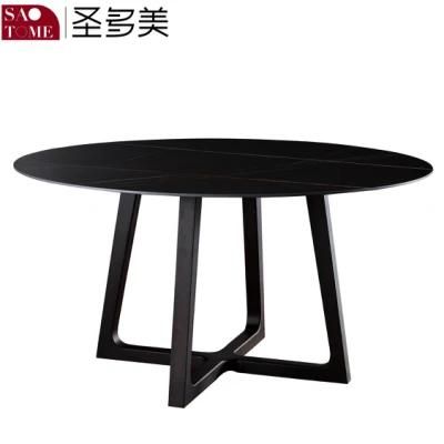 Stainless Steel + Carbon Rock Plate 4 Seater Extendable Dining Table