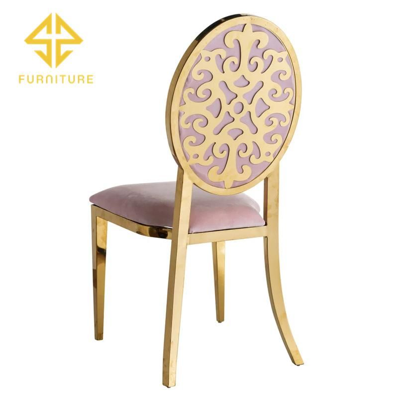 Wholesale Hot Sale Modern Hotel Furniture Luxury Metal Wedding Dining Chair for Banquet Using