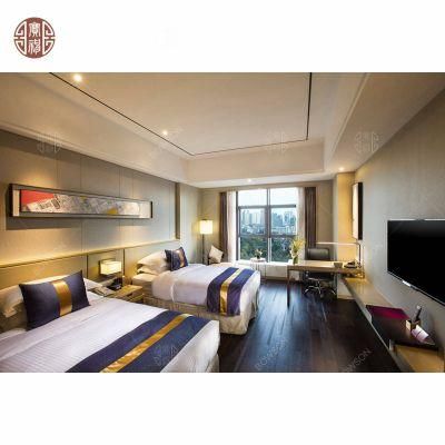 Modern 5 Star Wood Veneer Finish Hotel Bedroom Furniture
