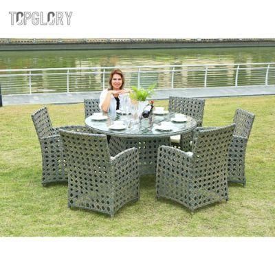 Modern Outdoor Furniture Home Hotel Restaurant Patio Garden Sets Dining Table Set Aluminum Rattan Chair