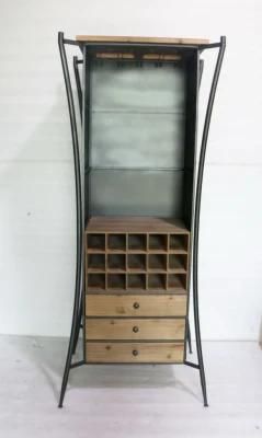 Modern Livingroom Furniture Metal Wine Cabinet Minimalist Restaurant Wine Cabinet