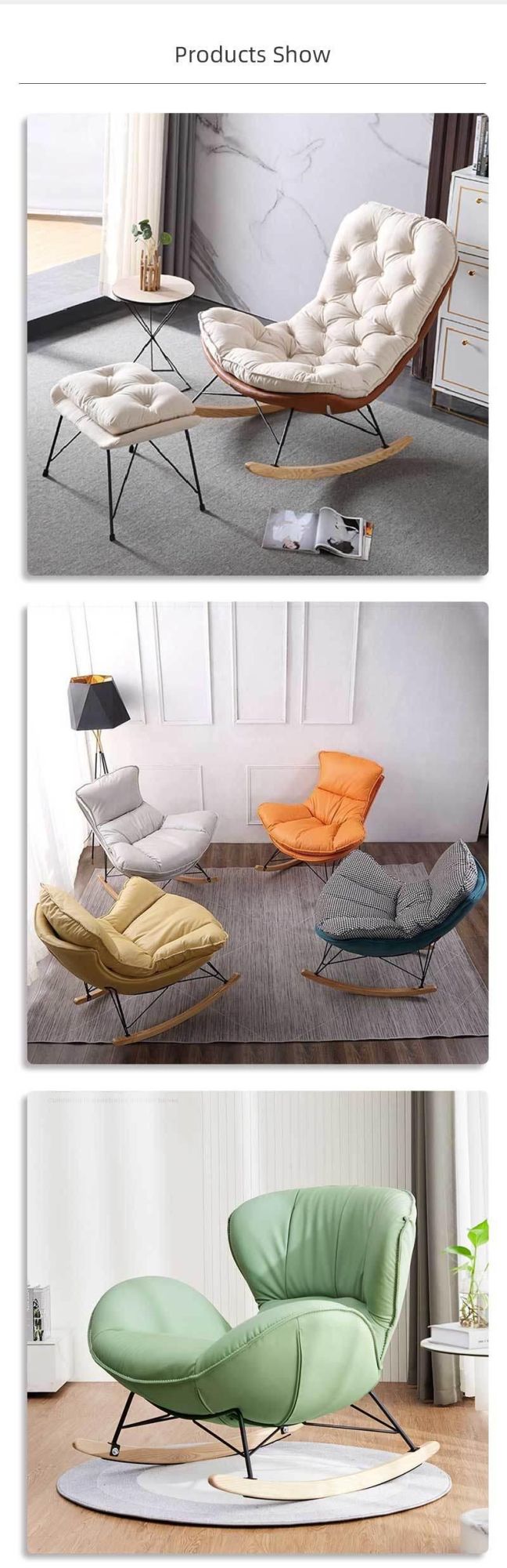 Italian Design Garden Furniture Iron Legs Fabric Leisure Chair