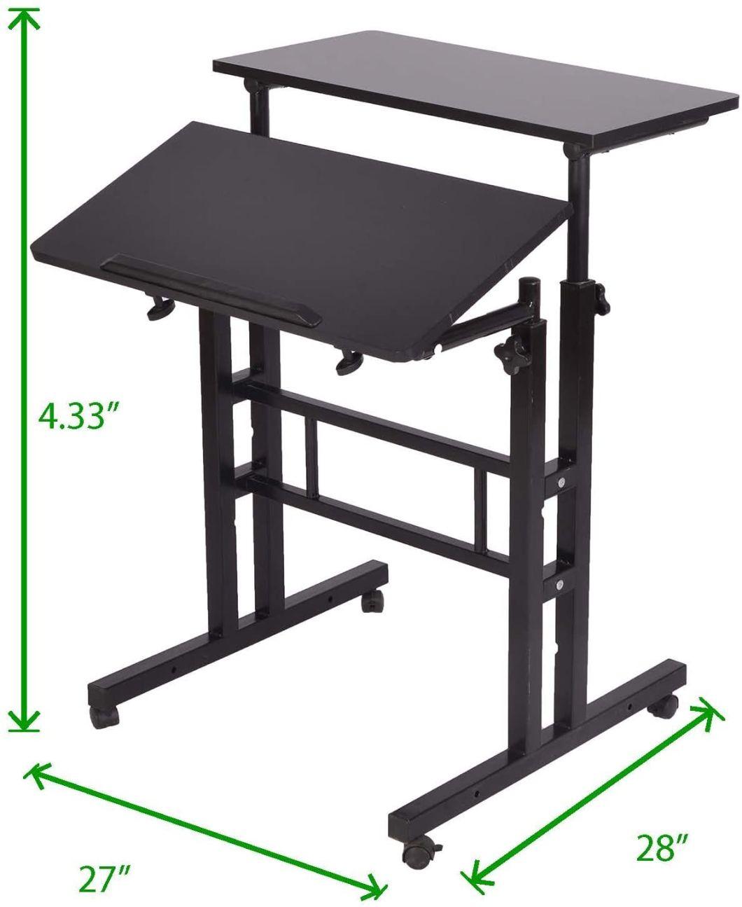 Creative Home Office Computer Table with Wood Sit and Stand Desk High Desk