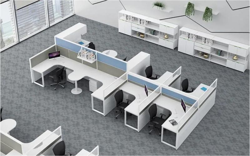 Modern Furniture Factory Price Office Desk Table Workstation Office Furniture for Indoor Office with Cabinet