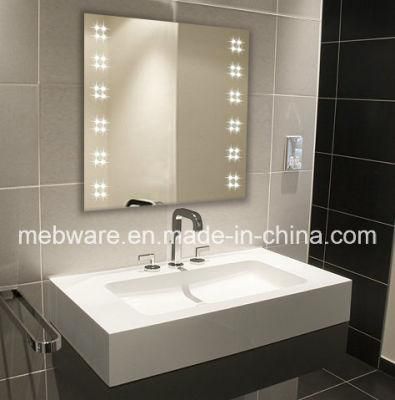 Elegant Modern LED Lighting Bathroom Silver Mirror