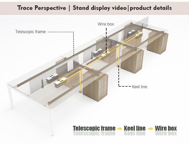 Modern 6 Person Office Furniture Manufacturer Desk