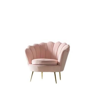 Home Furniture Upholstered Loveseat Sofa Lounge Sofa Living Room Flower Shaped Velvet Accent Dining Chair