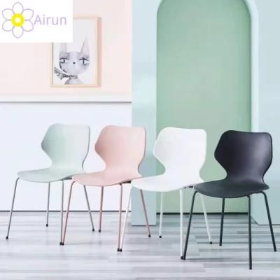 Nordic Design Plastic Chairs for Dining Table Dining Chairs Metal Leg