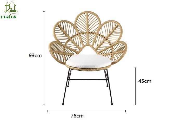 Modern Popular Hot Sale PE Rattan Aluminum Frame Waterproof Dining Chair Coffee Chair