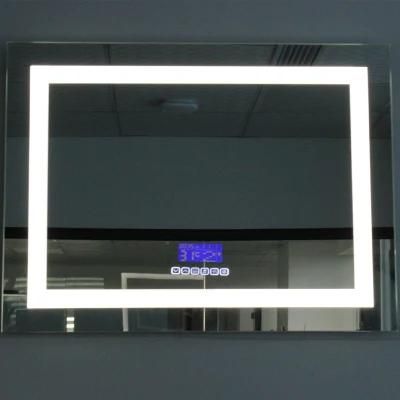 5mm Copper Free Silver Mirror Bevel Blast Side Bathroom LED Backlit Mirror with 6 Touch Sensor