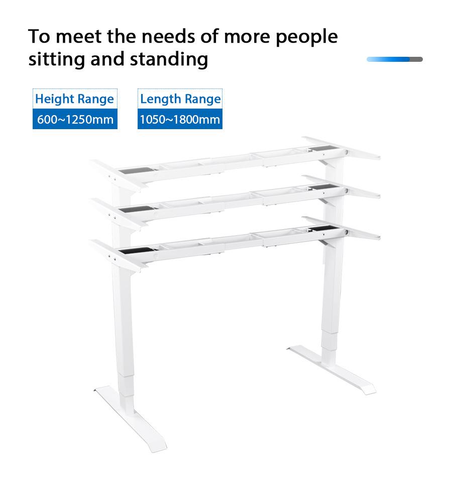 Factory Price Quick Assembly 140kg Load Capacity Electric Desk