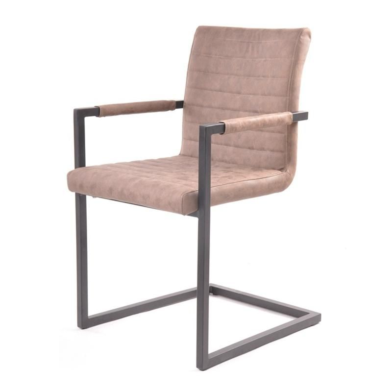 Excellent Classic Design PU Seat Comfortable Hot Design Armchair Black Legs Dining Chair