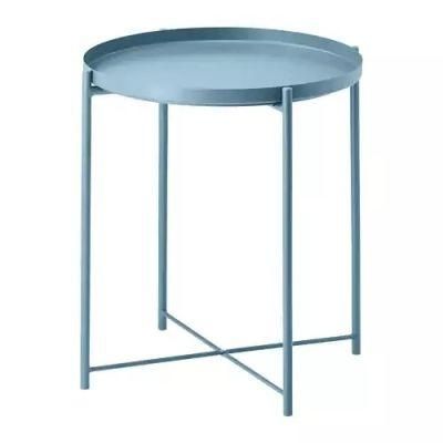 Modern Living Room Metal Round Tray Coffee Table