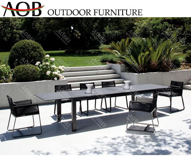 Modern Exterior Home Hotel Resort Villa Restaurant Villa Outdoor Dining Table Chair Set Furniture