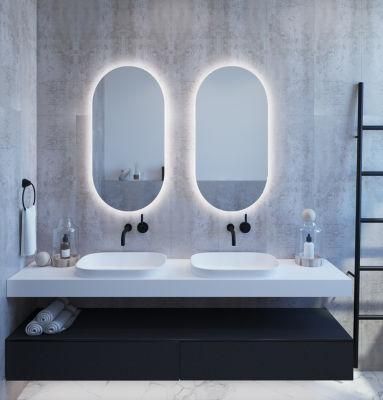 Hot Sale Hotel Home Decoration Anti-Fog Touch Sensor Lighted Vanity Top Bathroom LED Mirror