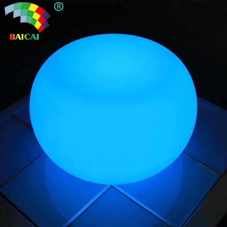 LED Cafe Furniture LED Glass Coffee Table for Outdoor