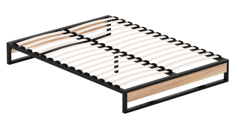 Good Design Metal and Wood Paltforma Bed with Slat Support