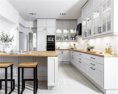 Modern Minimalist High End Transparent Multifunctional Solid Wood Kitchen Cabinet Furniture
