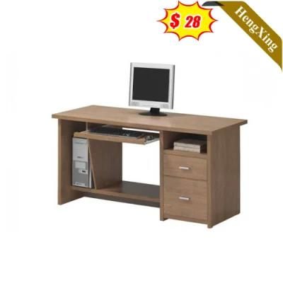 Log Color Simple Design Factory Wholesale Office School Furniture Melamine Laminated Computer Table with Storage Cabinet