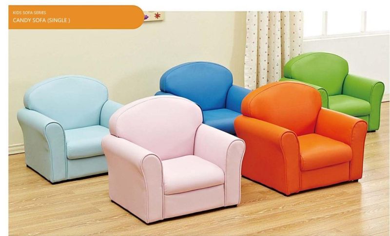 Whole Sale Kids Sofa, PVC Leather Princess Sofa with Crystal, Children Armchair with Ottoman, Toddlers Sofa, Children Fashion Sofa