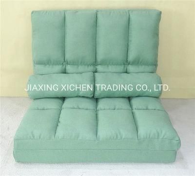 Light Green Legless Folding Sofa-Bed