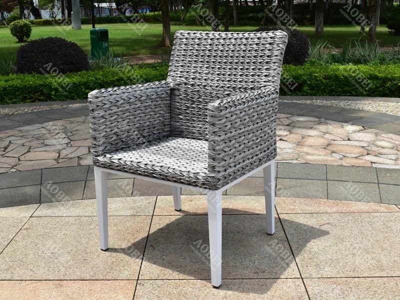 Modern Outdoor Exterior Garden Home Hotel Resort Restaurant Rattan Wicker Dining Chair Table Set Furniture