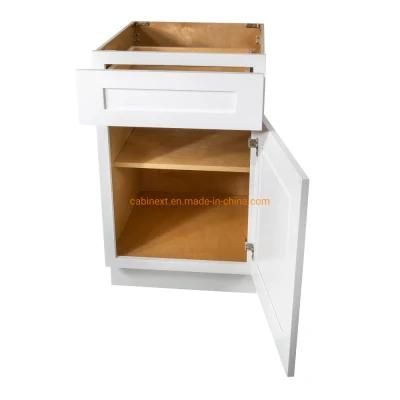 MDF Lacquer White Shaker Modern Kitchen Cabinet Customized for Builders