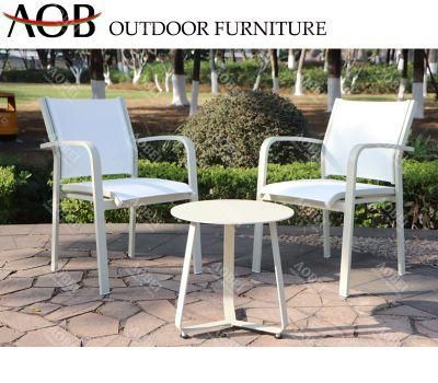 Aobei Modern Outdoor Patio Garden Hotel Villa Resort Balcony Terrace Set Aluminum Stackable Chair Furniture