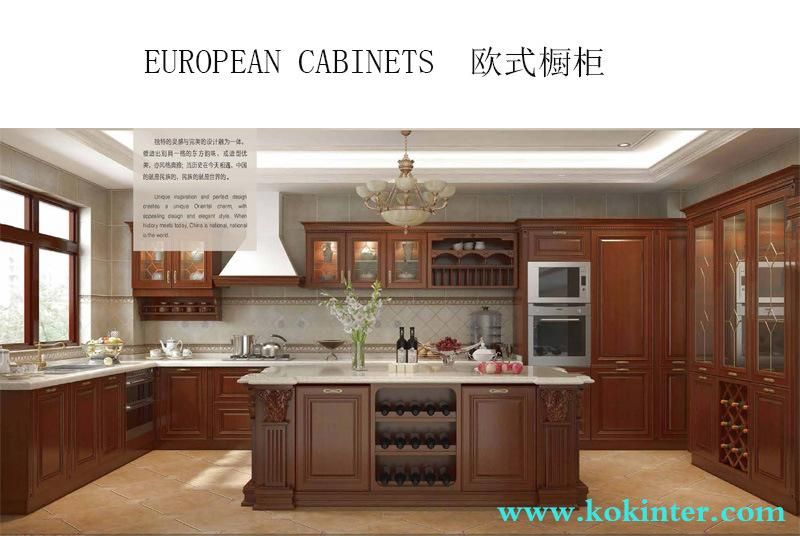 MDF/MFC/Plywood Particle Board European Kitchen Cabinets of Kok002
